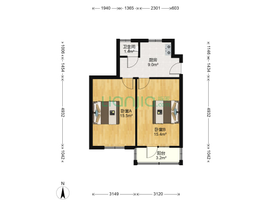 寿安街 2室0厅1卫 56平方
