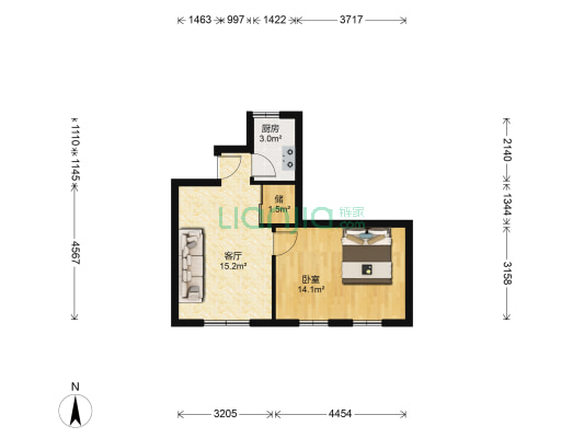 建科大厦 1室1厅0卫 50平方