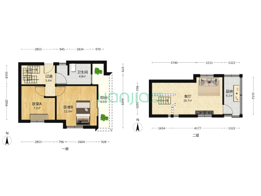 水仙路 2室1厅1卫 63平方