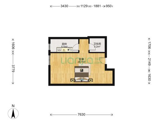 涿州市冠云路汇元四季橙小区公摊、户型、园林绿化均可-户型图