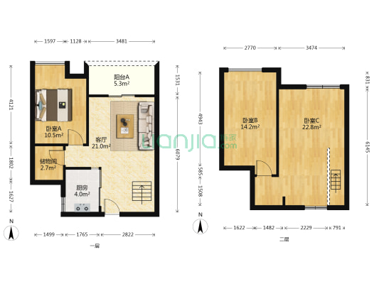 万润广场 3室1厅0卫 91平方