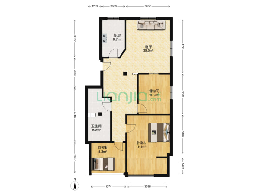 燎原路散盘 2室1厅1卫 100平方