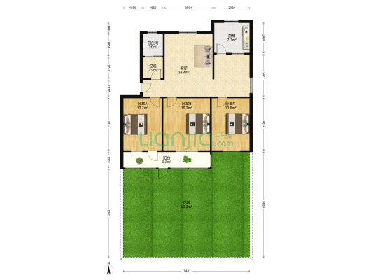 颖昌小区 3室1厅1卫 120平方
