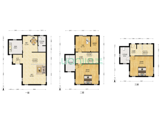 龙湖好望山(别墅) 3室2厅3卫 270平方