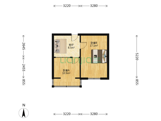 湖泾新村 2室1厅0卫 54平方