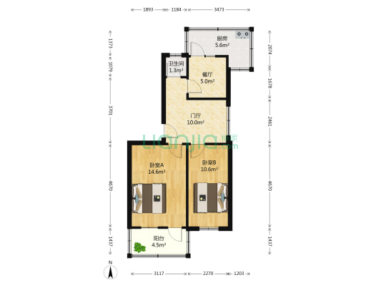 建筑新村南路35 2室1厅1卫 62平方