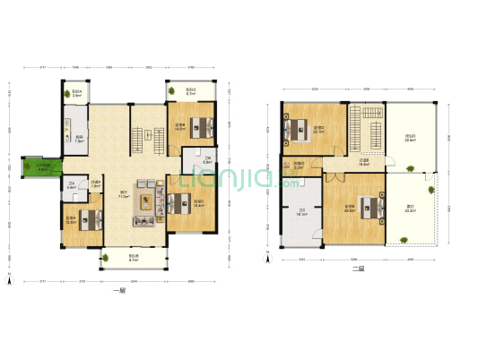 美林水郡 5室1厅3卫 243平方