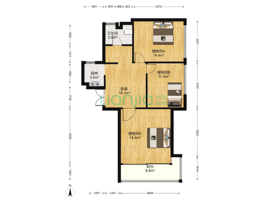 美吉特 1室0厅1卫 104平方