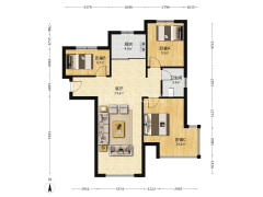 房子装修未住 满五 明厨明卫 中间楼层 业主诚意出售-涿州K2狮子城南区户型图
