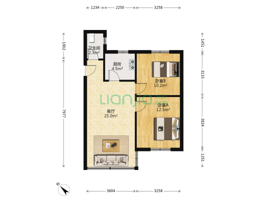 银竹苑2区 2室1厅1卫 0平方