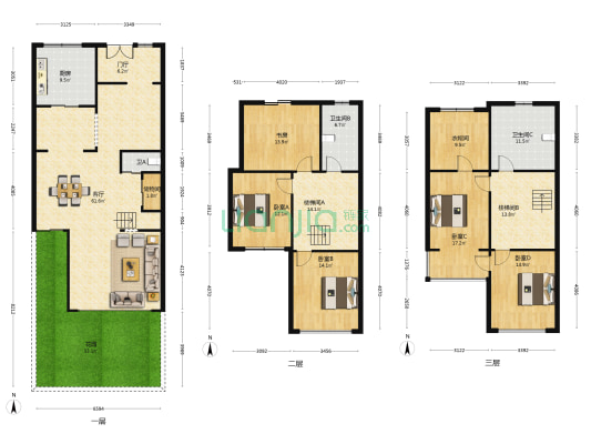 翠景苑(别墅) 5室1厅3卫 228平方