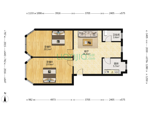 前进路燃料公司家属院 2室1厅1卫 100平方