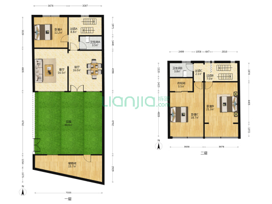 周夹村 3室2厅2卫 161平方