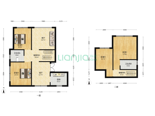 阳光紫宸府 4室2厅2卫 147平方
