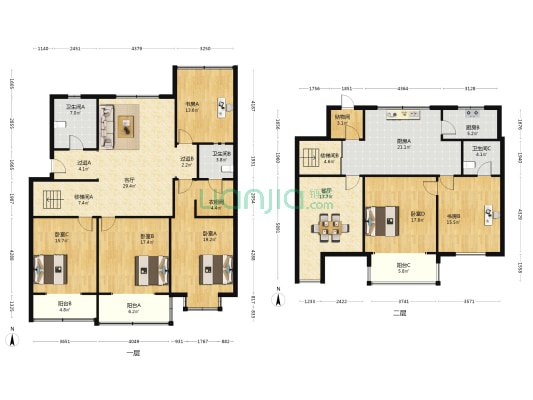 绿景园 6室2厅3卫 158平方