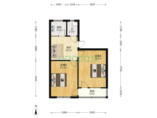 环西小区 2室1厅1卫 64平方