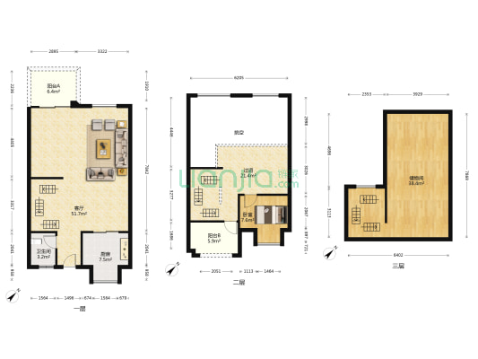 中交锦悦怡景园 1室1厅1卫 129平方