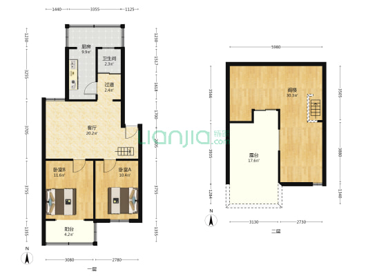玉兰西新村 2室1厅1卫 103平方