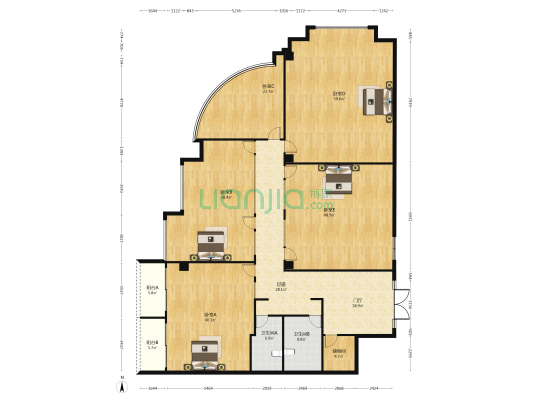 华泰大厦 5室0厅2卫 342平方
