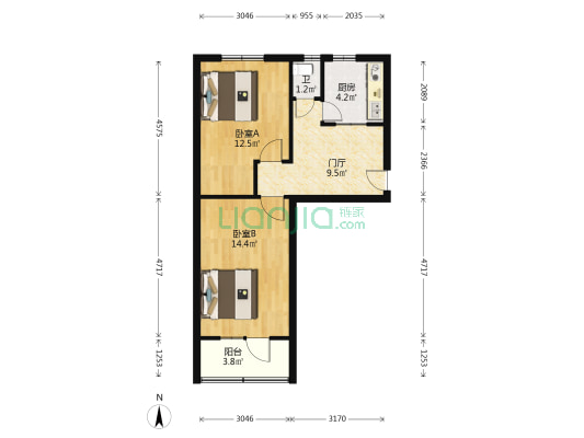 物资楼 2室0厅1卫 57平方