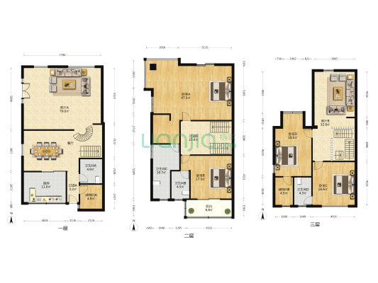 云顶山庄 4室2厅4卫 281平方