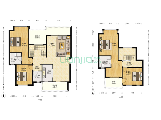 中铁阅山湖阅湖郡 4室1厅3卫 176平方