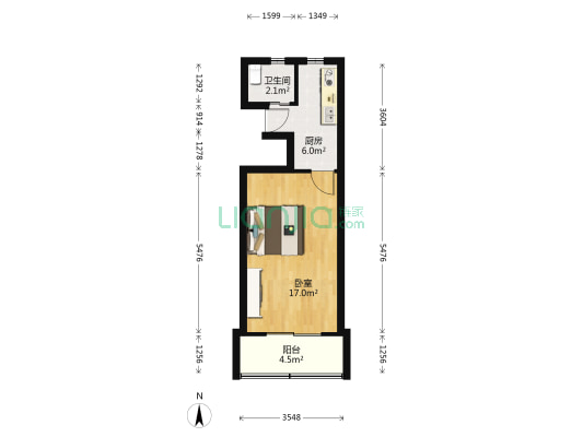 双阳路109号 1室0厅1卫 36平方