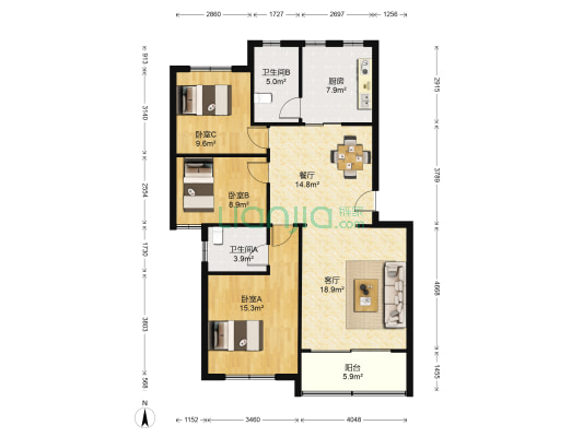 碧涛居一期 3室2厅2卫 106平方