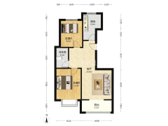 一梯两户  南北通透   包满二 双语近-涿州天地新城户型图
