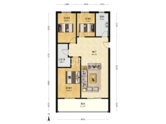 名流枫景五期 3室2厅 南 北-涿州名流枫景五期户型图