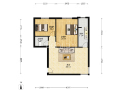 范阳路正规两居，房本满五税费低，交通便利-涿州富力花园户型图