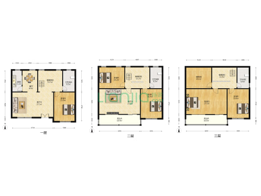 玫瑰园小区 5室3厅3卫 251平方
