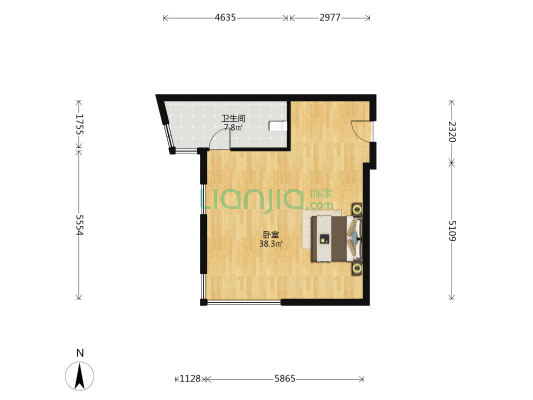 瞰都铂宫 1室0厅1卫 74平方