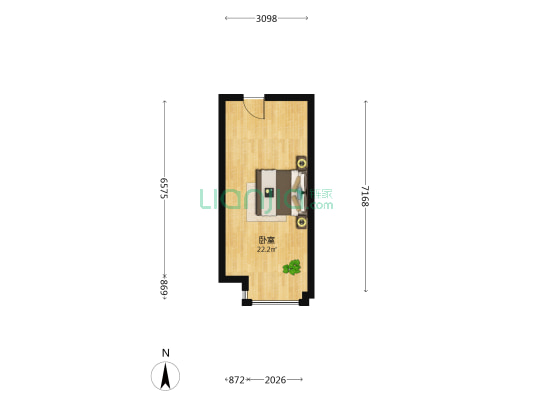 卓越天元 1室0厅0卫 34平方