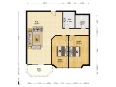 西京都院里 别墅区里的南向精装大两居-涿州京都高尔夫公寓户型图