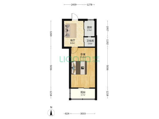 仁和里 1室1厅1卫 40平方