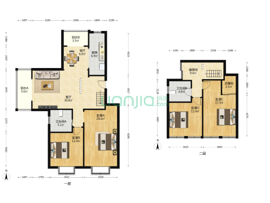 安居瑶成湾花园 4室2厅2卫 210平方