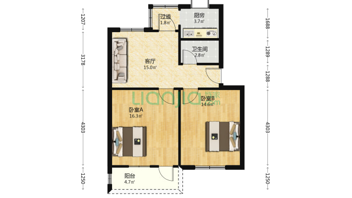 长办宿舍二手房实景图