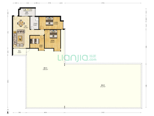 凯欣苑 3室1厅1卫 101平方