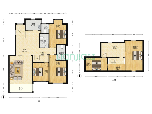 海韵嘉园 5室1厅3卫 147平方