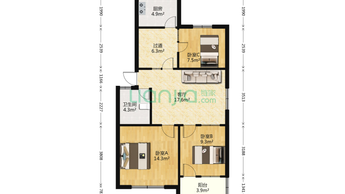 老法院小区二手房实景图