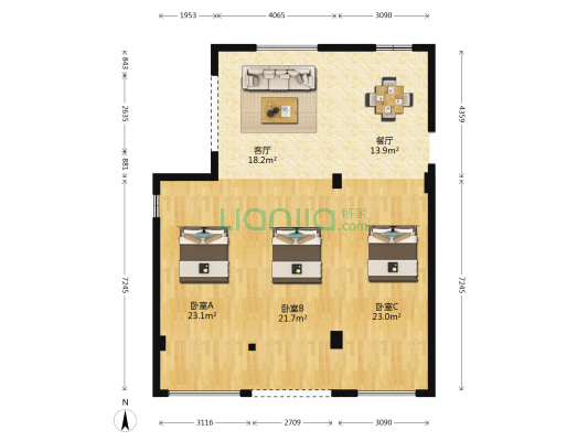 乐湖路99号 3室2厅0卫 120平方