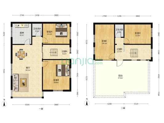 岐兴大街十一巷 4室1厅2卫 310平方