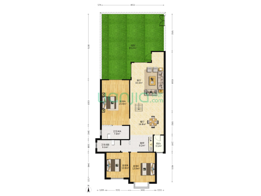 万辉星城紫薇堡 3室2厅2卫 137平方