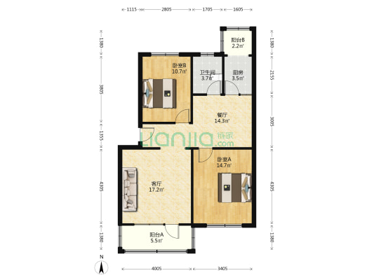 房本满五，交通便利 生活配套齐全商场、医疗、-户型图