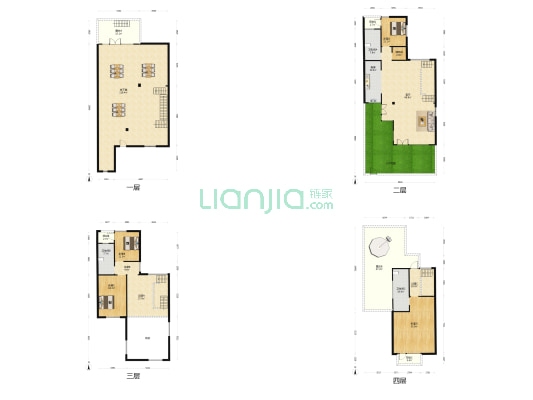 金地格林春岸世家别墅 4室1厅3卫 255平方