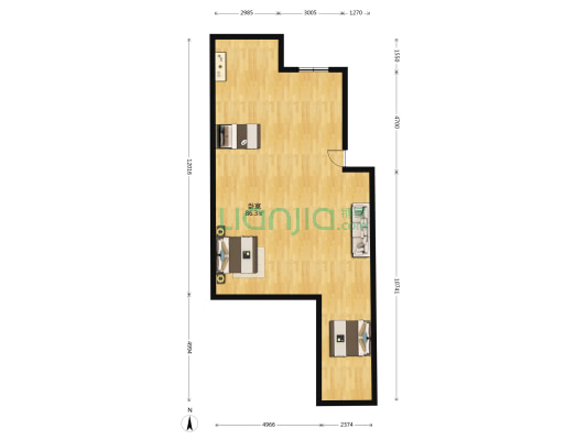 寺贝通津1号大院 1室0厅0卫 93平方