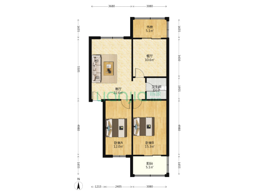 位于政法街，生活配套设施齐全，户型方正-户型图