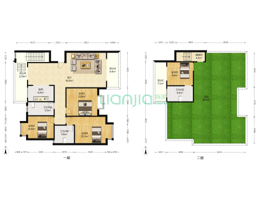 盛景名居 4室1厅3卫 140平方