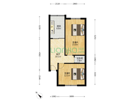 龙家湾 2室1厅1卫 56平方